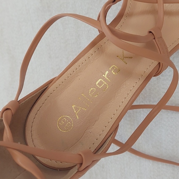 ALLEGRA K strappy straps lace-up stiletto heeled sandals NWOT - Picture 7 of 11